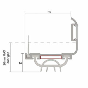 Fire Door Gap Seal to 20mm