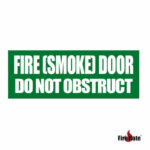 Vinyl Fire Door Do Not Obstruct Green Sticker