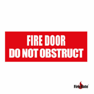 Vinyl Fire Door Do Not Obstruct Red Sticker