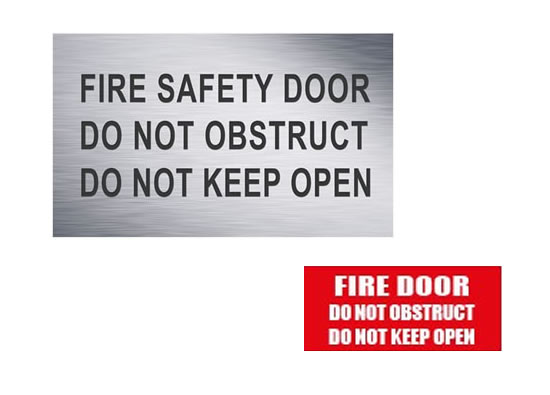 Fire Door Signage